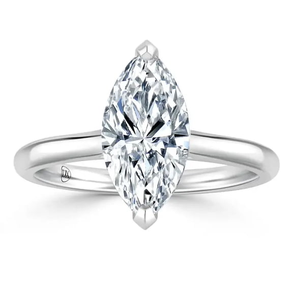 2 Carat IGI Certified Marquise Shape Lab Grown Diamond Engagement Ring | 14K White Gold | Solitaire Lab Diamond Ring.