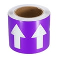 thumbnail image 1 of Unique Bargains Directional Flow Arrow Tape 4'x65', Adhesive Pipe Identification Marking Stickers, White on Purple, 1 of 5