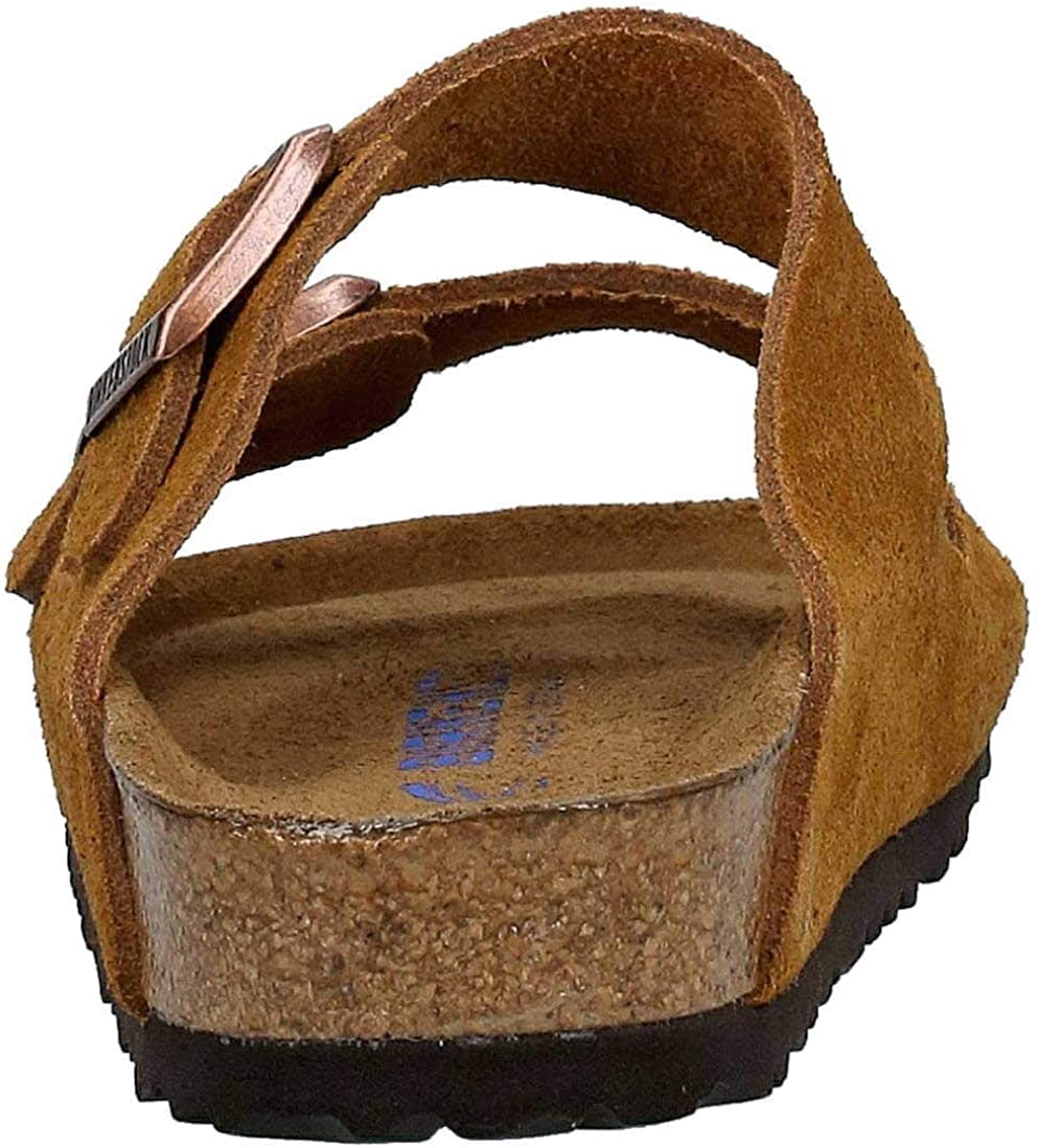 BIRKENSTOCK 1009526: ARIZONA SFB SUEDE LEATHER SANDALS, MINK, 42 EU