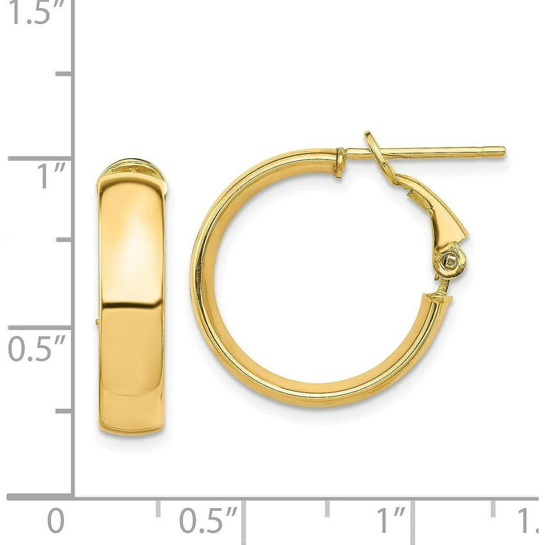 Omega back hoop earrings sale
