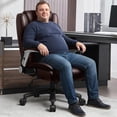 thumbnail image 2 of Waleaf Big and Tall Executive Office Chair with Flip-up & Adjustable Arms-Adjustable Lumbar Support,Heavy Duty High Back Computer Chair for Adults, 2 of 7