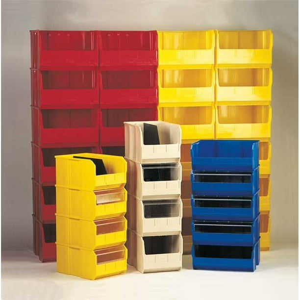 QUANTUM STORAGE SYSTEMS QUS260BL Blue Hang and Stack Bin, 18"L x 11"W x