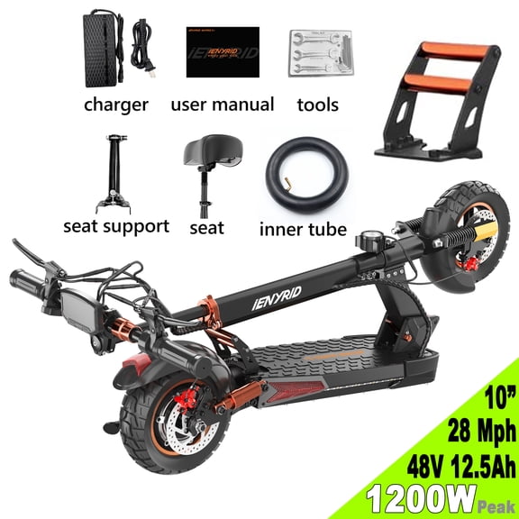 iENYRID Electric Scooter, 800W 28 MPH, 22 Mile Range, 10" Tires, 330 lb Capacity