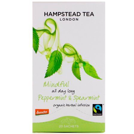 Hampstead Tea  Organic  Peppermint   Spearmint  20 Sachets  1 06 oz  30 g