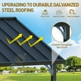 thumbnail image 3 of ASJMR 8x5 Ft Grill Gazebo Canopy Outdoor Hardtop Galvanized Steel BBQ Pergola Shelter with Independent Countertop for Patio Backyard Lawn Garden, 3 of 8