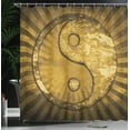 thumbnail image 4 of Ambesonne Ying Yang Shower Curtain, Industrial Design, 69"Wx70"L, Brown Pale Brown, 4 of 5