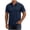 Navy, variant on Men's Short Sleeve Waffle Polos Shirt UK, Collared Tennis Golf T-Shirts Breathable Quick-Dry Moisture Wicking Workout Gym Sport Polos T Shirt Solid Color Casual Tops for Everyday Wear