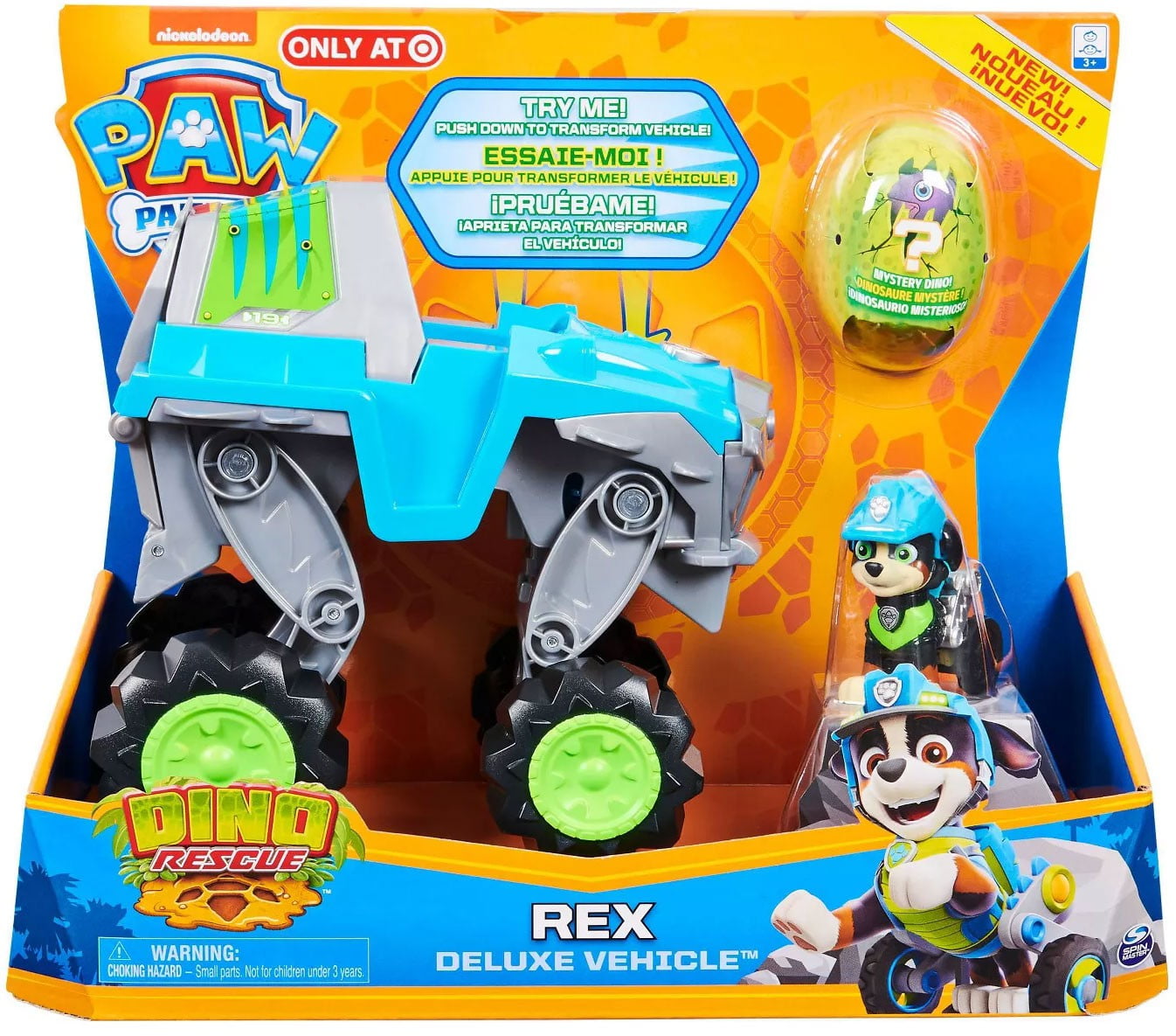 Paw Patrol DINO RESCUE REX Vehicle and Figure Playset Deluxe Exclusive 