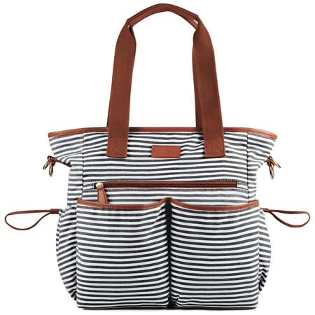 Plambag Striped Diaper Bag Baby Ny Tote Shoulder With Changing Pad Plambag Striped Diaper Bag Baby Ny Tote Shoulder With Changing Pad