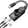 thumbnail image 1 of Tarjeta de sonido USB 7.1 para Gamer PC Mak Linux 24 Bit, 1 of 6