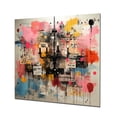 thumbnail image 2 of Designart "Pop art chandelier in pink II In Pink and Black"Chandelier Metal Wall Art Pink Glam Living Room Wall Art, 2 of 6