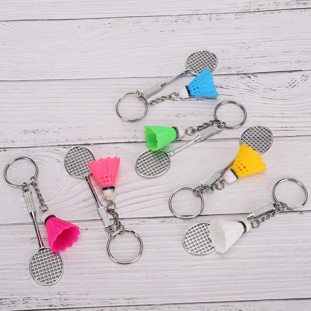 Llavero de metal de plástico, 6 piezas, mini llavero, llavero, llavero, llavero, adorno para bolso, materiales ecológicos