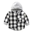 thumbnail image 4 of Baozhu Spring Autumn Shirt Children's Boys Hooded Plaid Shirt Girls Long-Sleeved Cotton Blouse Clothes Jacket Tops, 4 of 5