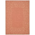 thumbnail image 3 of SAFAVIEH Courtyard Chole Floral Bordered Indoor/Outdoor Area Rug, 5'3" x 7'7", Terracotta/Beige, 3 of 12
