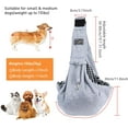 thumbnail image 7 of Pet Sling Carrier, Pet Carrier for Small and Medium Dog up to 15 Lbs, Wrap Carrier Sling Adjustable Strap Zip Pocket, Hands Free Pets Pack for Outdoor Travel Subway - GRAY, 7 of 7