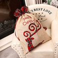 thumbnail image 4 of 2 Pcs Large Christmas Drawstring Gift Bag Santa Bag Christmas Sacks for Presents Red Velvet Christmas Gift Bag for Xmas Party Supplies Holiday Wrapping, 22 x 16 Inch, 4 of 7