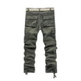 thumbnail image 5 of Dpytoraw Men's Cotton Pocket Overalls Long Pants Thick Pants Loose Wear Solid Color Pants, 5 of 5