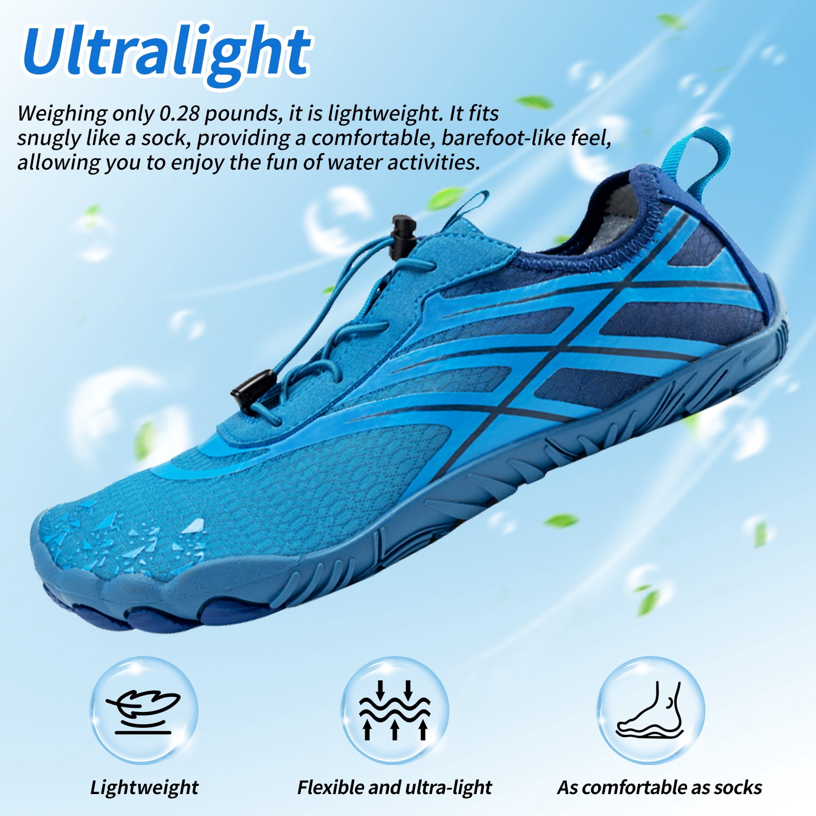 Hike Barefoot Water Shoes for Women Men Wide Toe Box Non-Slip Quick-Dry for Beach Hiking Swim