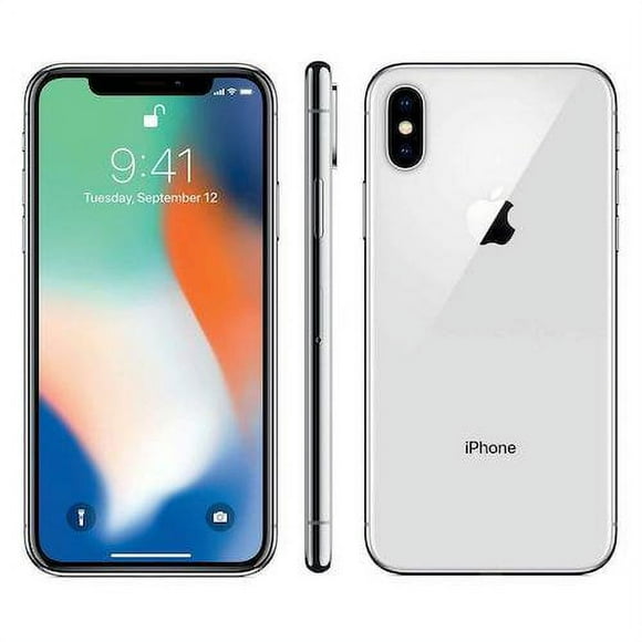 Restored Apple iPhone X - 256GB - Verizon + GSM Unlocked T-Mobile AT&T 4G LTE- Silver (Refurbished)