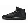 thumbnail image 1 of N I-K-E A i r-Jor-dan 1 Mid Black Size 7-15 US Mens Athletic Shoes Sneakers, 1 of 6