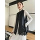 thumbnail image 2 of Chaqueta de piel auténtica sin mangas con cuello alto para mujer, tendencia 2024, abrigo de piel de oveja auténtica con forro de encaje de doble cara, 2 of 5