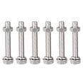 thumbnail image 1 of Uxcell M8 x 50mm Tornillos de cabeza hexagonal de acero inoxidable 304, kits de tuercas, arandelas planas y de bloqueo 6 juegos, 1 of 4