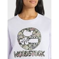 thumbnail image 4 of Time and Tru Women's Woodstock Quilted Graphic Sweatshirt with Long Sleeves, Sizes XS-XXXL, 4 of 5