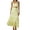 Yellow, variant on Women’S Summer Casual 2-Piece Outfit Set, Sleeveless Spaghetti Strap Crop Cami Top With High Waist Tiered Ric Rac Trim Maxi Skirt, Lightweight Chiffon Fabric, 2pcs, Sizes S M L XL