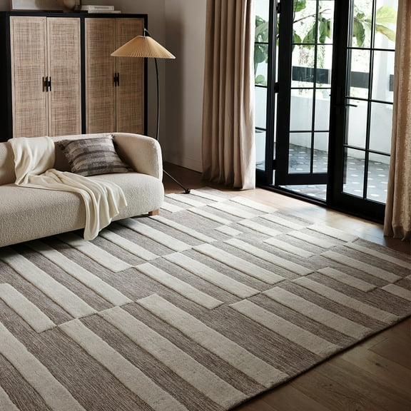 Rugs USA Baja Broken Stripe Area Rug, 7' 6" x 9' 6", Baja Ivory