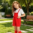 thumbnail image 4 of Odeerbi Chicos Niñas 3 Piezas Preppy Outfit Camiseta de Manga Corta y Pantalones Cortos Generales Con Set de Uniforme Escolar de Las Medias, 4 of 9
