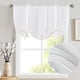 thumbnail image 2 of Cortinas de visillo Jinchan estilo rústico de lino para decoración de casa de campo, 45 cm, color blanco, 2 of 8