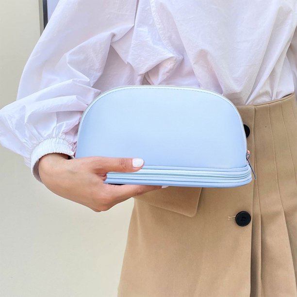 Fiudx Ofertas Y Liquidación Neceser De Viaje Para Mujeres Y Hombres, Bolsa De Cosméticos De Doble Capa, Bolsa organizadora De Maquillaje A Prueba De Agua Para Viajes, Bolsas De Almacenamiento Plegabl
