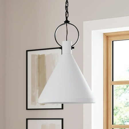 

Nathan James Nate Pendant Lighting for Kitchen Island Hanging Light Fixture with Metal Shade and Industrial Adjustable Chain