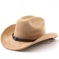 thumbnail image 2 of Functional Western Cowboy Hat for Outdoor Adventures with Curved Brim Lightweight Travel Accessory, 2 of 3
