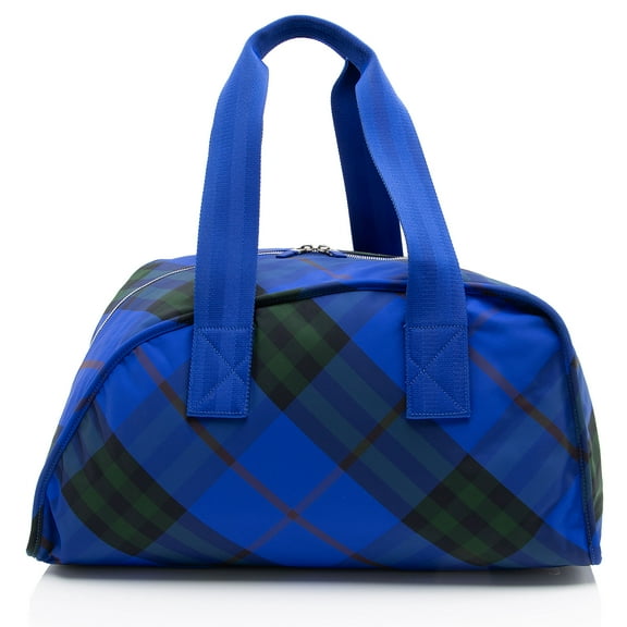 Pre-Owned Burberry Nylon Shield Check Duffle