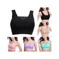 thumbnail image 4 of Women's Lace Anti Emptied Yoga Bra Seamless Underwear Ladies Running Fitness Sports Wire Free Bra, 4 of 5