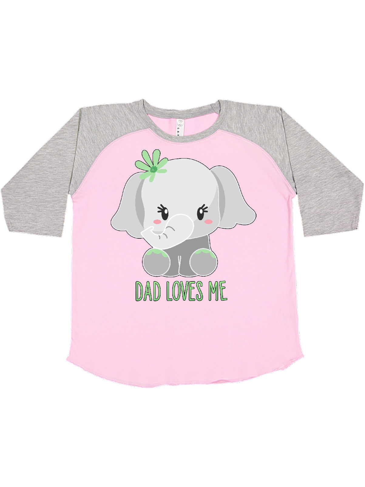 inktastic Dad Loves Me Cute Elephant Baby T-Shirt