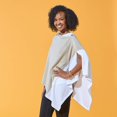thumbnail image 2 of Poncho de Rayas Anchas para Mujer Hadley Wren en Color Rosa, 2 of 2