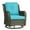 Single-Teal Blue, variant on DREAMSIDEA 1-Piece Outdoor Wicker Swivel Chair with Cushions Patio Swivel Glider Chair Outdoor Rocking Lounge Chair for Backyard Balcony Porch,Beige
