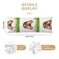 thumbnail image 3 of Fotbe Brown Bunny Funda para Almohada Corporal con Diseño, Funda de Microfibra Ultrasuave de 20x54 Pulgadas, Ropa de Cama Elegante, 3 of 7