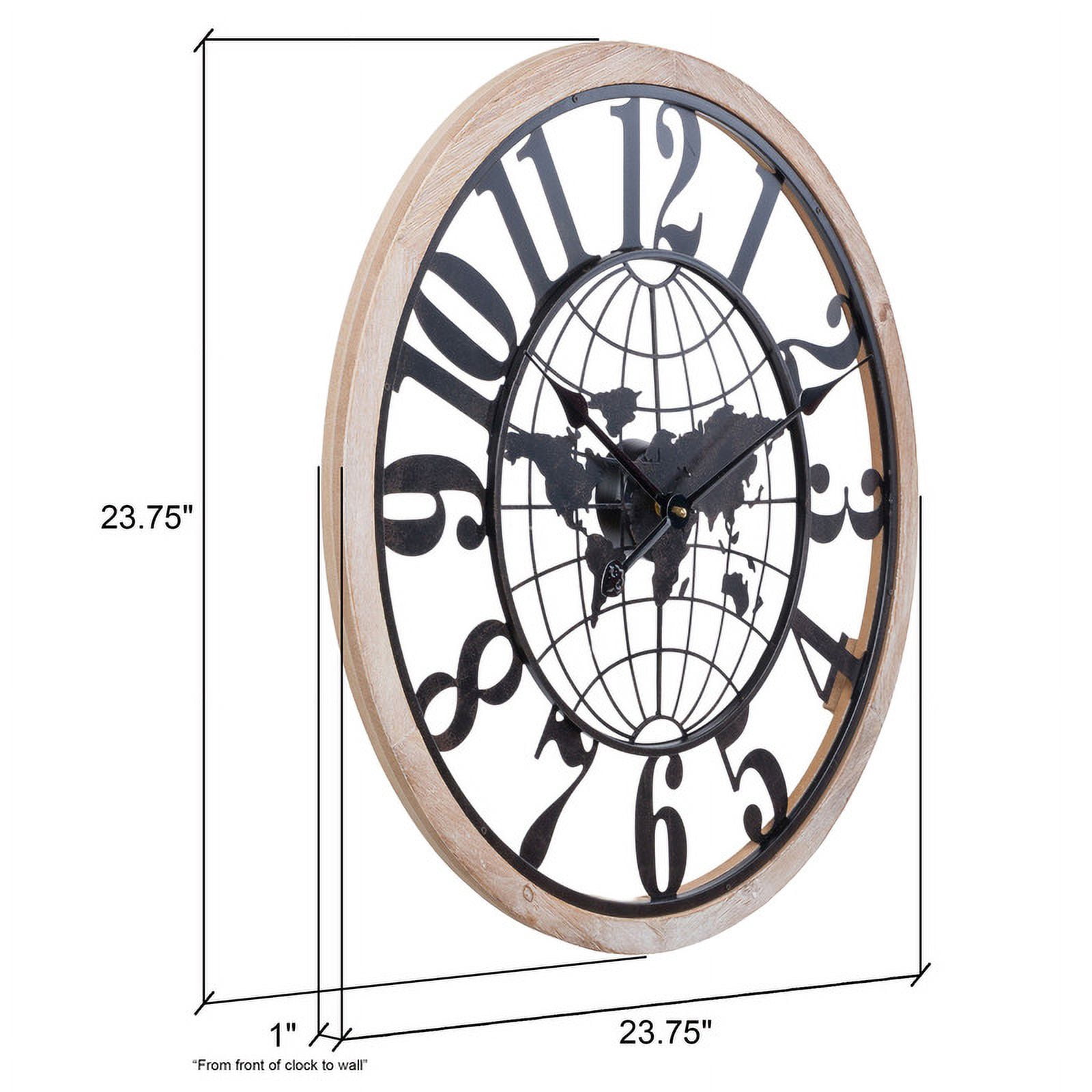 Elandra Modern Contemporary Global Wall Clock