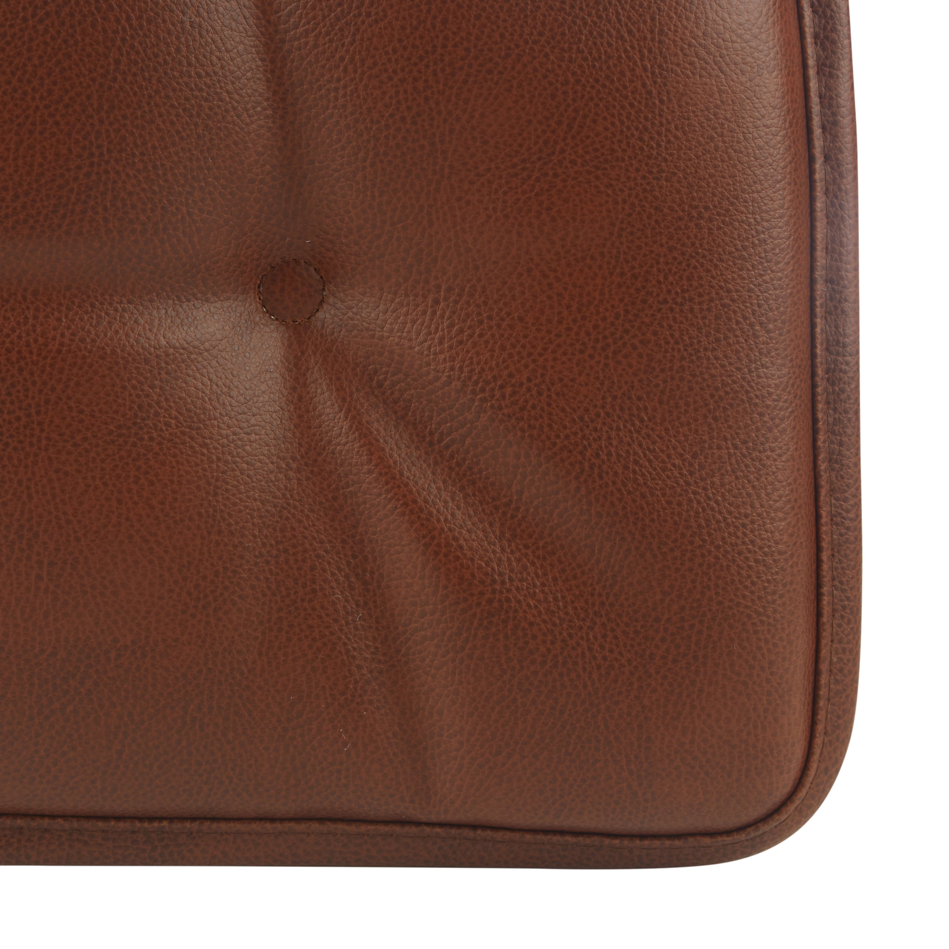 Gripper Non Slip 15" x 16" Faux Leather Tufted Chair Cushions, Set of 4