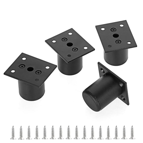 4PCS Aluminium Alloy Furniture Legs - Round Adjustable Sofa Legs Furniture Cabinet Legs, 2 Inch Funiture Feet for Cabinet Desk Table Chair Sofa Bed, Silver