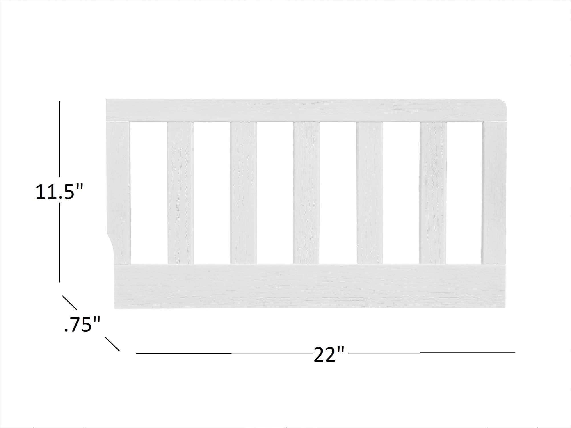 Oxford Baby Castle Hill Toddler Bed Guard Rail, Barn White