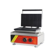 INTBUYING Electric Rectangle Waffle Maker Nonstick Belgian Baker