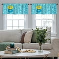 thumbnail image 5 of LALILO Kitchen Curtain Valance Wave Japanese Motif Japan Japan Rod Pocket Window Curtain 52"x 18" Set of 2, 5 of 7