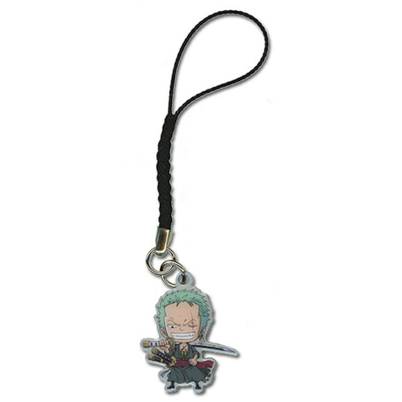 Cell Phone Charm - One Piece - New Chibi Zoro SD Metal Anime Licensed ge17093