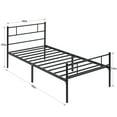 thumbnail image 3 of VECELO Twin Metal Bed Frame, Modern Platform Bed with Headboard and Footboard, No Box Spring Needed, Black, 3 of 9