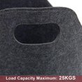 thumbnail image 4 of 2pcs Dark Grey Home Firewood Holder Storage Basket Toy Book Felt Bag Laundry Foldable Hamper, 4 of 5