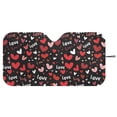 thumbnail image 3 of Xixirimido Windshield Sun Shade for Car SUV Truck Foldable Sunshade for Car Windshield Block UV Rays Keep Your Vehicle Cool Car Interior Accessories, Heart Shapes Red, 3 of 8